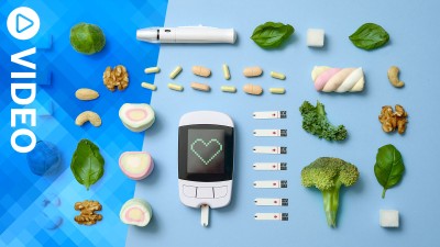 verschiedeness Gemüse und Diabetesmessgerät