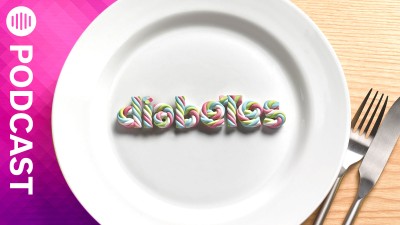 Wort Diabetes auf Teller