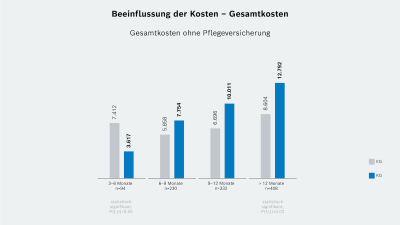 Beeinflussung der Kosten – Krankenhauskosten und restliche Kosten: Restliche Kostenbereiche