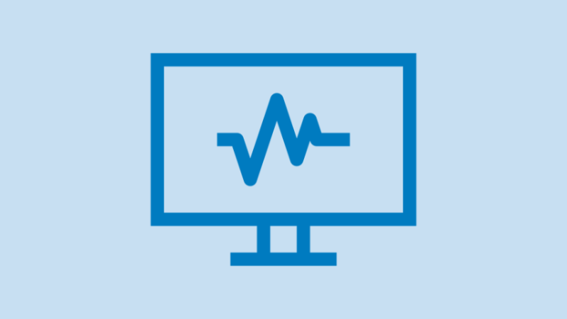 Ein Icon von einem Computer mit einer Analyse