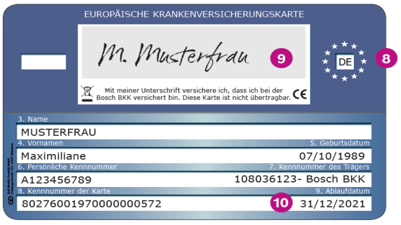 Wie sieht die eGK aus und welche Daten sind gespeichert?