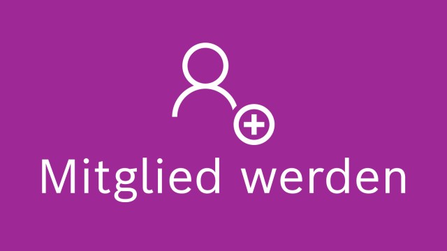 Personen Icon mit Spruch Mitglied werden