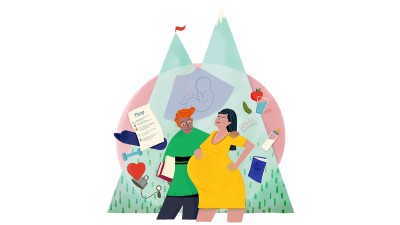 Illustration schwangeres Paar