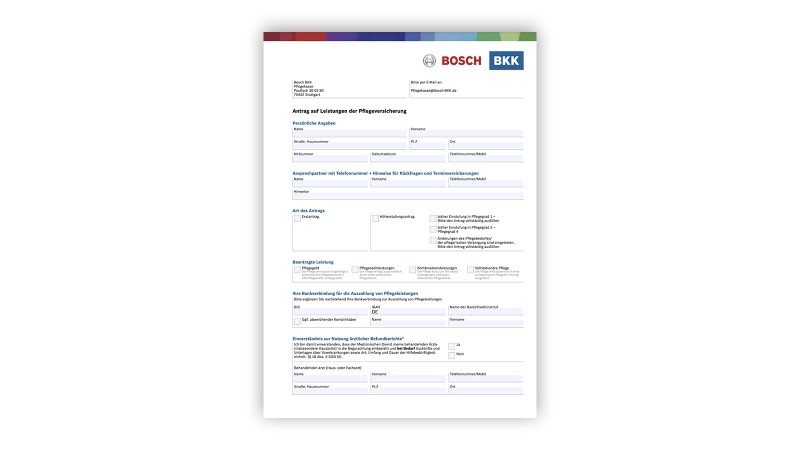 Flyer Online-Angebote der Bosch BKK