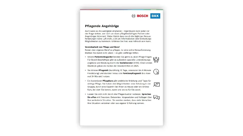 Vorschaubild Flyer pflegende Angehörige