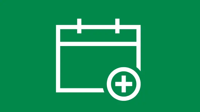 Icon Kalender mit Pluszeichen