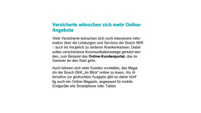Bosch BKK Kundenbefragung